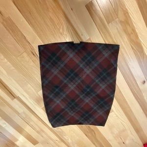 Plaid pencil skirt